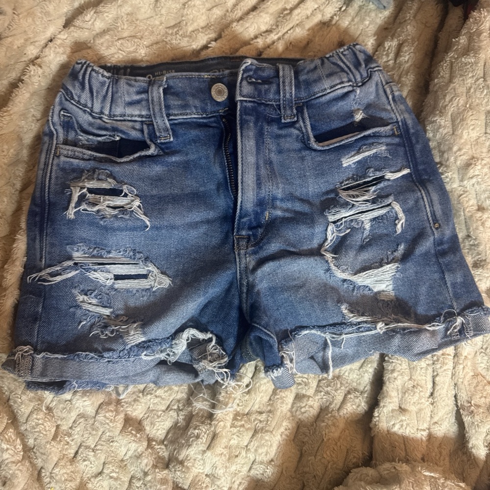 Arizona Jean Company Distressed Denim Shorts - Blue